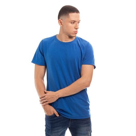 POLERA HOMBRE CUELLO REDONDO MANGA CORTA AZUL-2