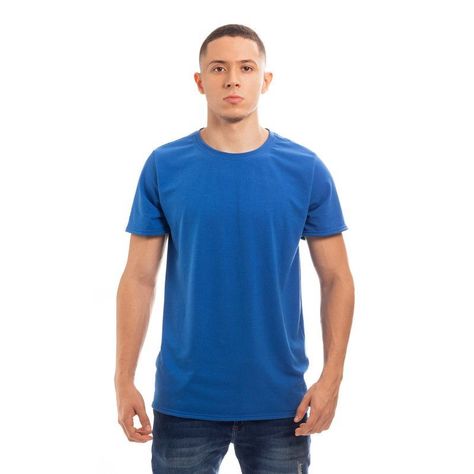 POLERA HOMBRE CUELLO REDONDO MANGA CORTA AZUL-5
