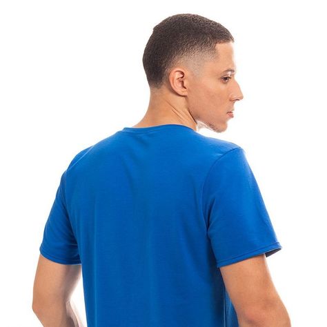 POLERA HOMBRE CUELLO REDONDO MANGA CORTA AZUL-4