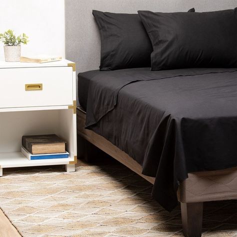Pack 2 Almohadas + Sabana Negra 2 Plazas Arthome-1