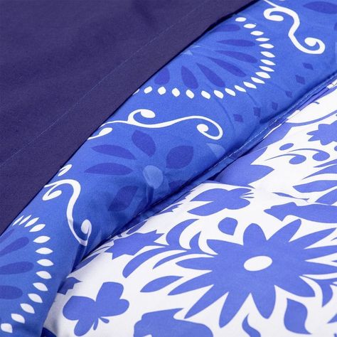 COMBO 34 PLUMON MEXICO REVERSIBLE AZUL 1.5 PLAZAS-5