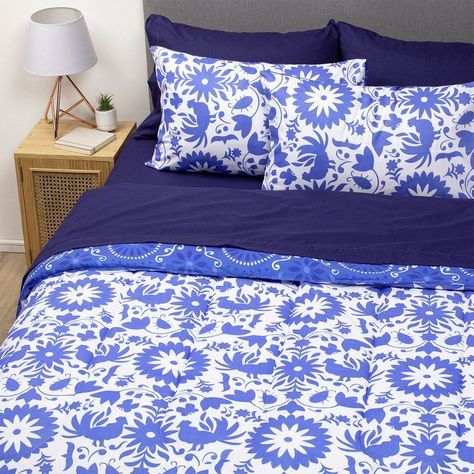 COMBO 34 PLUMON MEXICO REVERSIBLE AZUL 1.5 PLAZAS-4