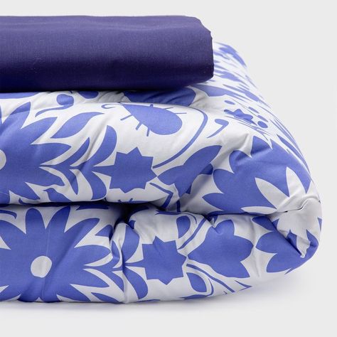 COMBO 34 PLUMON MEXICO REVERSIBLE AZUL 1.5 PLAZAS-0
