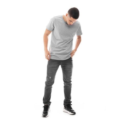 POLERA HOMBRE CUELLO REDONDO MANGA CORTA GRIS-6