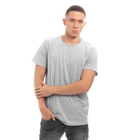 POLERA HOMBRE CUELLO REDONDO MANGA CORTA GRIS-2