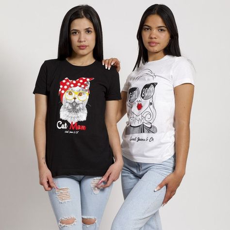 PACK 2 POLERAS MC ESTAMPADA LENTES Y GATITA-2