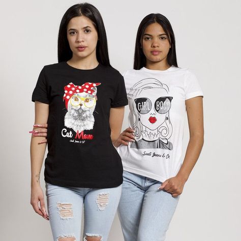 PACK 2 POLERAS MC ESTAMPADA LENTES Y GATITA-3