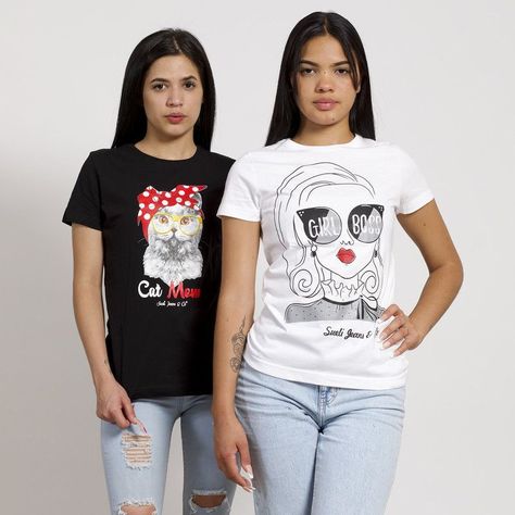PACK 2 POLERAS MC ESTAMPADA LENTES Y GATITA-4