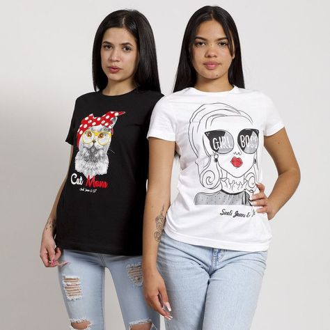PACK 2 POLERAS MC ESTAMPADA LENTES Y GATITA-1
