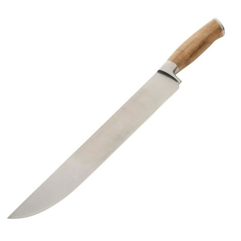 CUCHILLO CARNICERO WAYU MANGO DE MADERA ACACIA-0