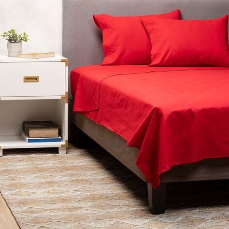 Pack 2 Almohadas + Sabana Roja 2 Plazas Arthome-1