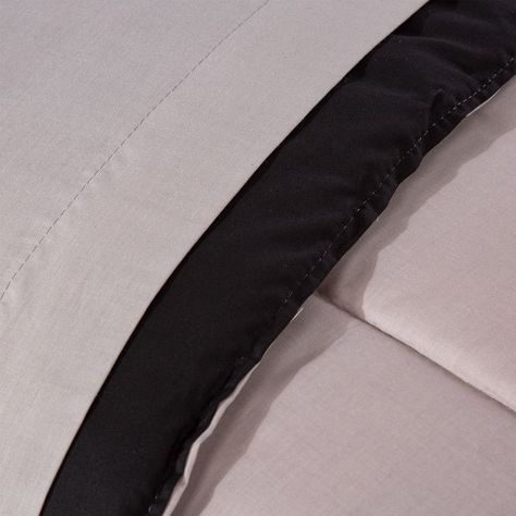 COMBO 58 PLUMON BICOLOR GRIS NEGRO 2 PLAZAS-2