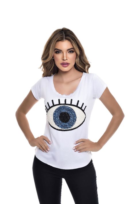 POLERA MC PEDRERIA EYE WHITE  RC -2-9