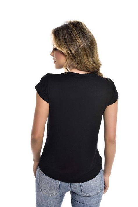 POLERA MC PEDRERIA WOMAN SKULL BLACK RC-16-3