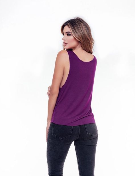 POLERA SM PEDRERIA SKULL PURPLE RC-5-3