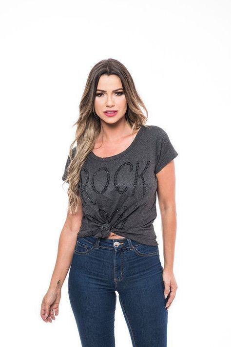 POLERA MC PEDRERIA ROCK LETTERS GRAY  RC-17-2