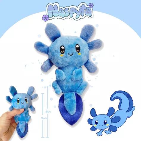 Peluche Ajolote Blu / Axolote / Juguete Kawaii / Naspyta-1