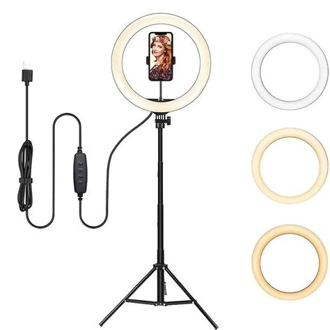 Aro de luz LED para selfie con Trípode-0