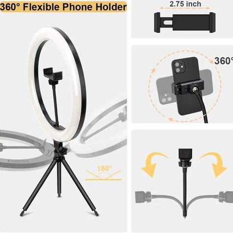 Aro de luz LED para selfie con Trípode-2