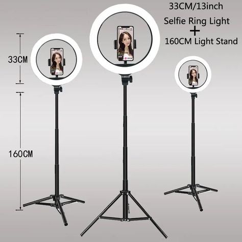 Aro de luz LED para selfie con Trípode-4