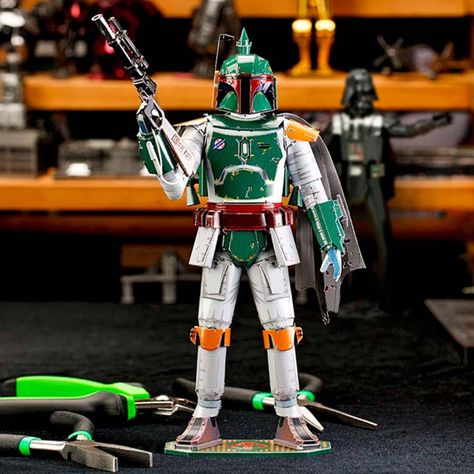 Star wars boba fett premium puzzle 3d metal earth lucasfilm-2