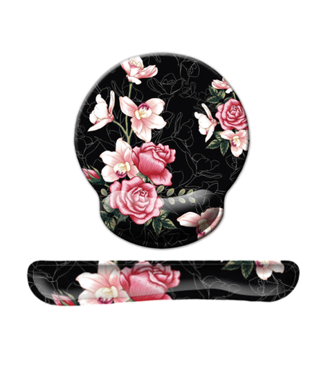 Reposa Muñecas Para Teclado + Mouse Pad Con Apoya Muñeca-1