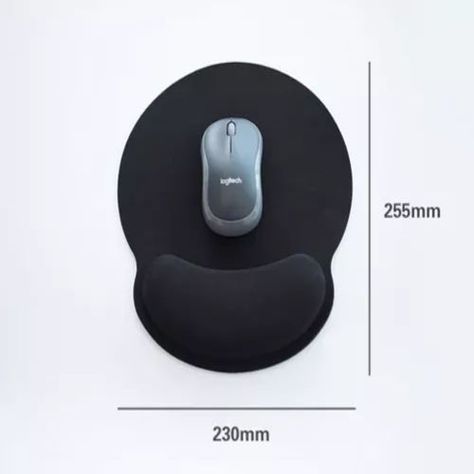 Reposa Muñecas Para Teclado + Mouse Pad Con Apoya Muñeca color Negro-1