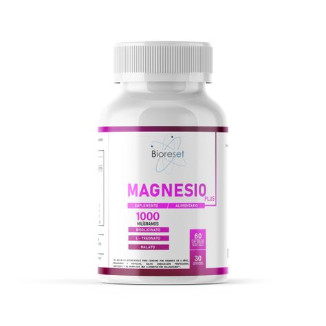 MAGNESIO PLUS 1000MG | BISGLICINATO+L-TREONATO+MALATO | ALTA ABSORCIÓN -0