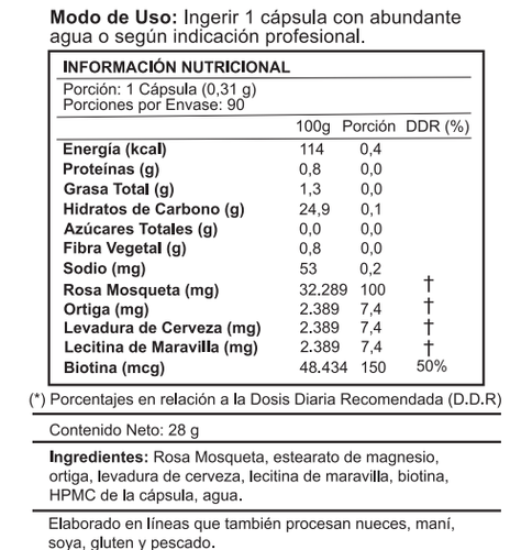 BIOTINA 150 Mcg - 90 Cápsulas -1