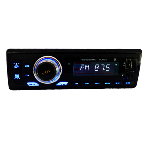  Radio auto panel desmontable azul USB Bluetooth AUX 55W-0