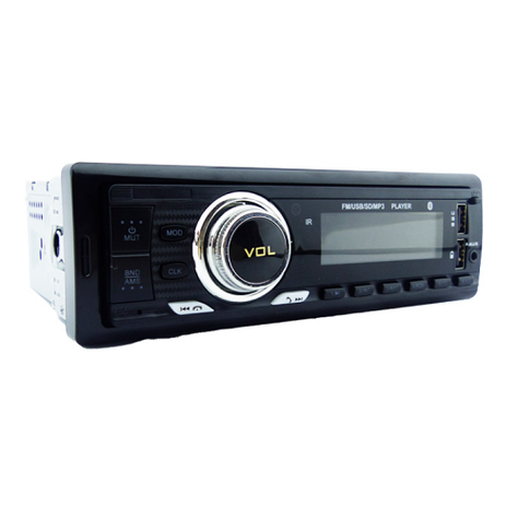 Radio auto panel desmontable azul USB Bluetooth AUX 55W-1
