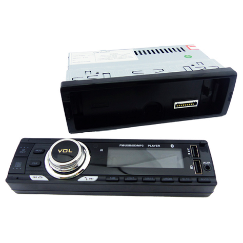  Radio auto panel desmontable azul USB Bluetooth AUX 55W-2