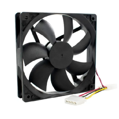 Ventilador para gabinete de 12cm X 12cm color Negro-0