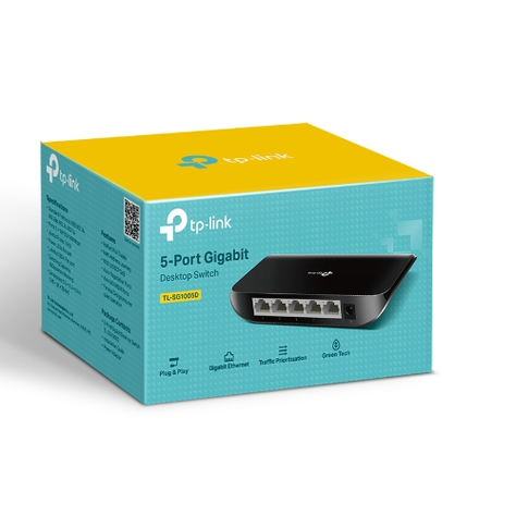 Switch 5 puertos Desktop Gigabit TL-SG1005D-3