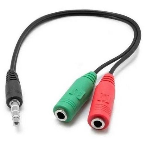 Cable separa audio, conexión 1 jack hembra a 2 -0
