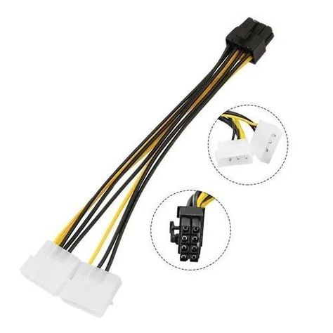 Cable Molex doble de 4 Pin a 8 Pin-1