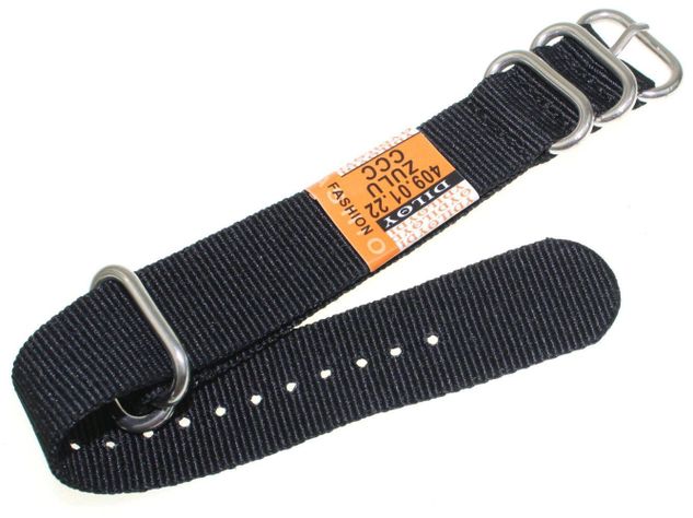 Correas Diloy De Reloj Naylon 22 Mm Zulu-0