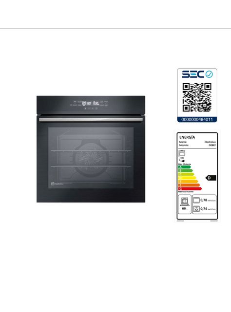 Horno Empotrable Eléctrico 80 Litros FoodSensor OE8EF-7