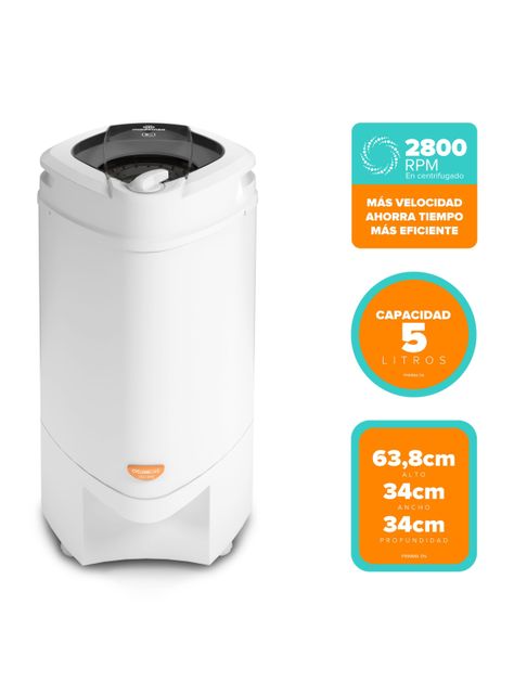 Centrífuga Mademsa 5Kg Boquilla Antiderrame Primma 5N Blanca-2
