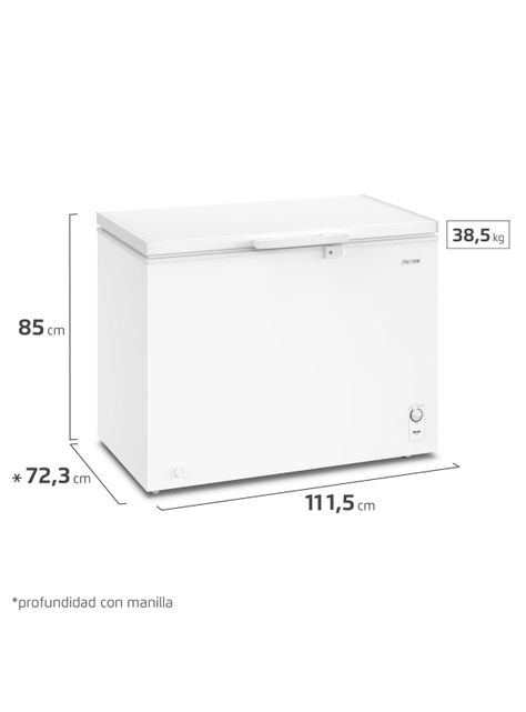 Congelador Freezer Fensa Horizontal 290L Frío Directo Z300D-1
