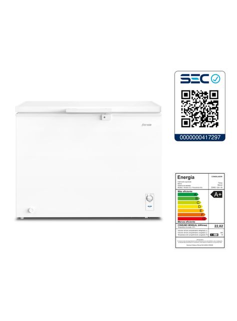 Congelador Freezer Fensa Horizontal 290L Frío Directo Z300D-7