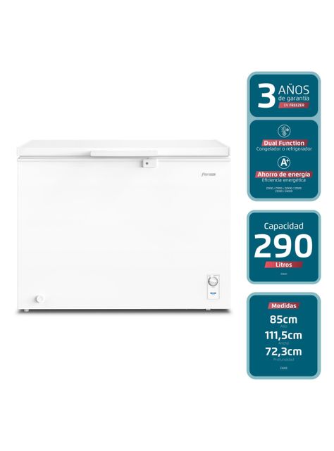 Congelador Freezer Fensa Horizontal 290L Frío Directo Z300D-5