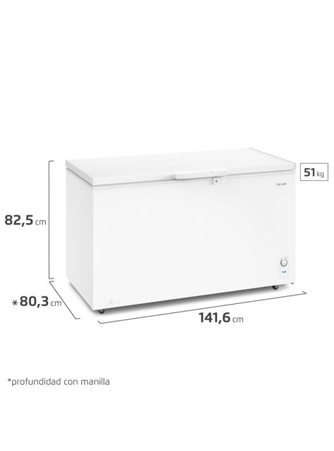 Congelador Freezer Fensa Horizontal 418L Frío Directo Z400D-1