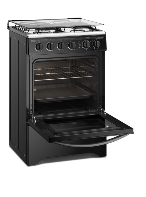 Cocina a Gas 4 Platos LimpiaFácil y Timer M 775 BT Negra-3