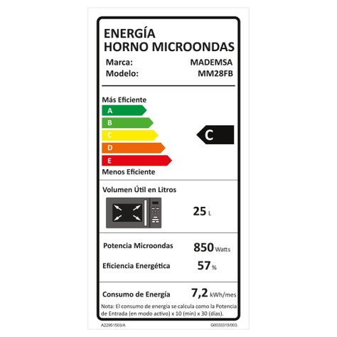 Microondas Mademsa 28 Litros Digital  MM28FB Negro-7