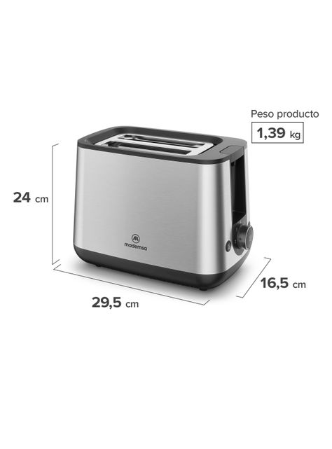 Tostador Mademsa con 7 Niveles de Tostado 800W MTS25-1