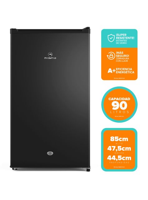 Frigobar Mademsa 90L Frío Directo con Llave y Luz LED MMB91-2