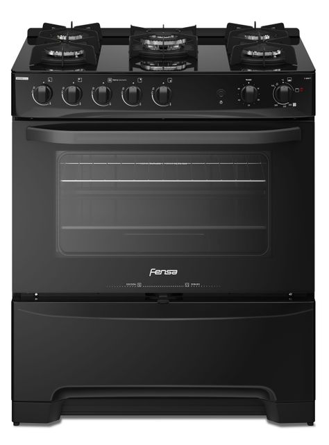 Cocina a Gas 5 Platos Fensa Cubierta Vidrio F 6500 T-0