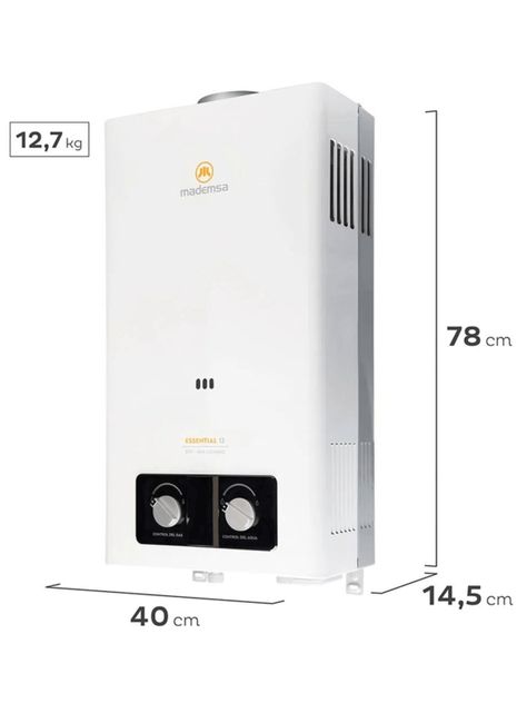Calefont Gas Licuado 13 Litros Tiro Natural Essential 13 Eco-1