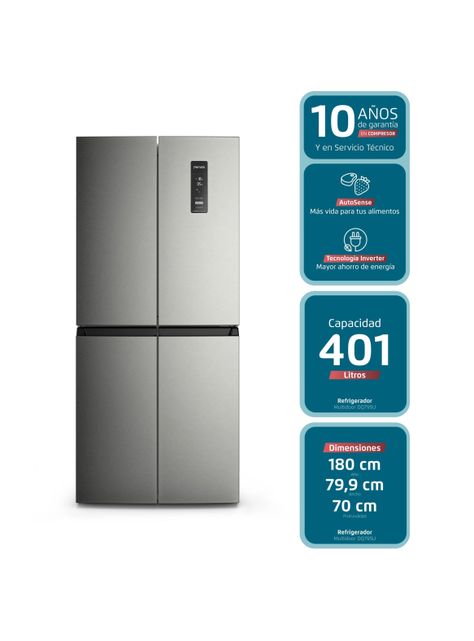 Refrigerador Fensa 401L No Frost 4 Puertas Inverter DQ79SU-2
